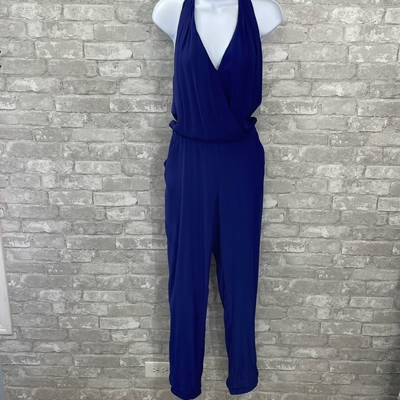 Parker Pants - Parker Leroy Blue Silk Jumpsuit